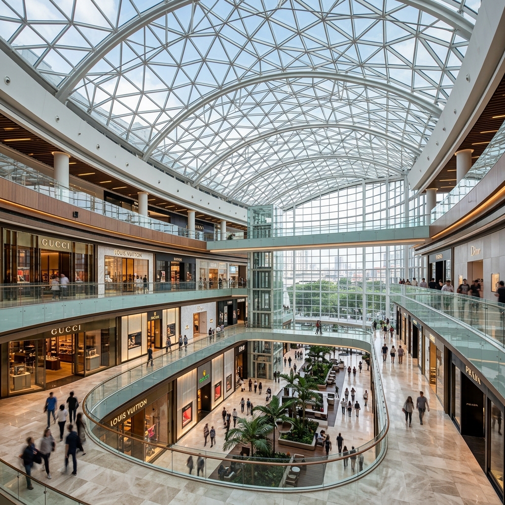 Shopping Mall Atrium Structural Glazing, Jaipur
